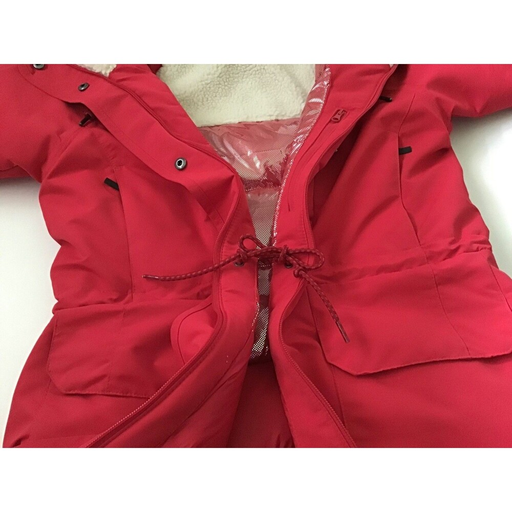 Columbia Coat Womens Med Omni Heat Mid length Full-zip Hooded Duck Down Red - Picture 9 of 16